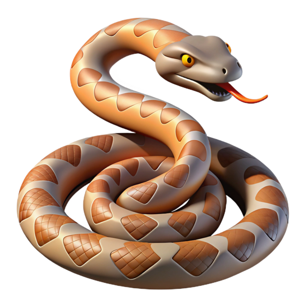 glorious timeless A slithering rattlesnake, NO BACKGROUND with Transparent Background. png