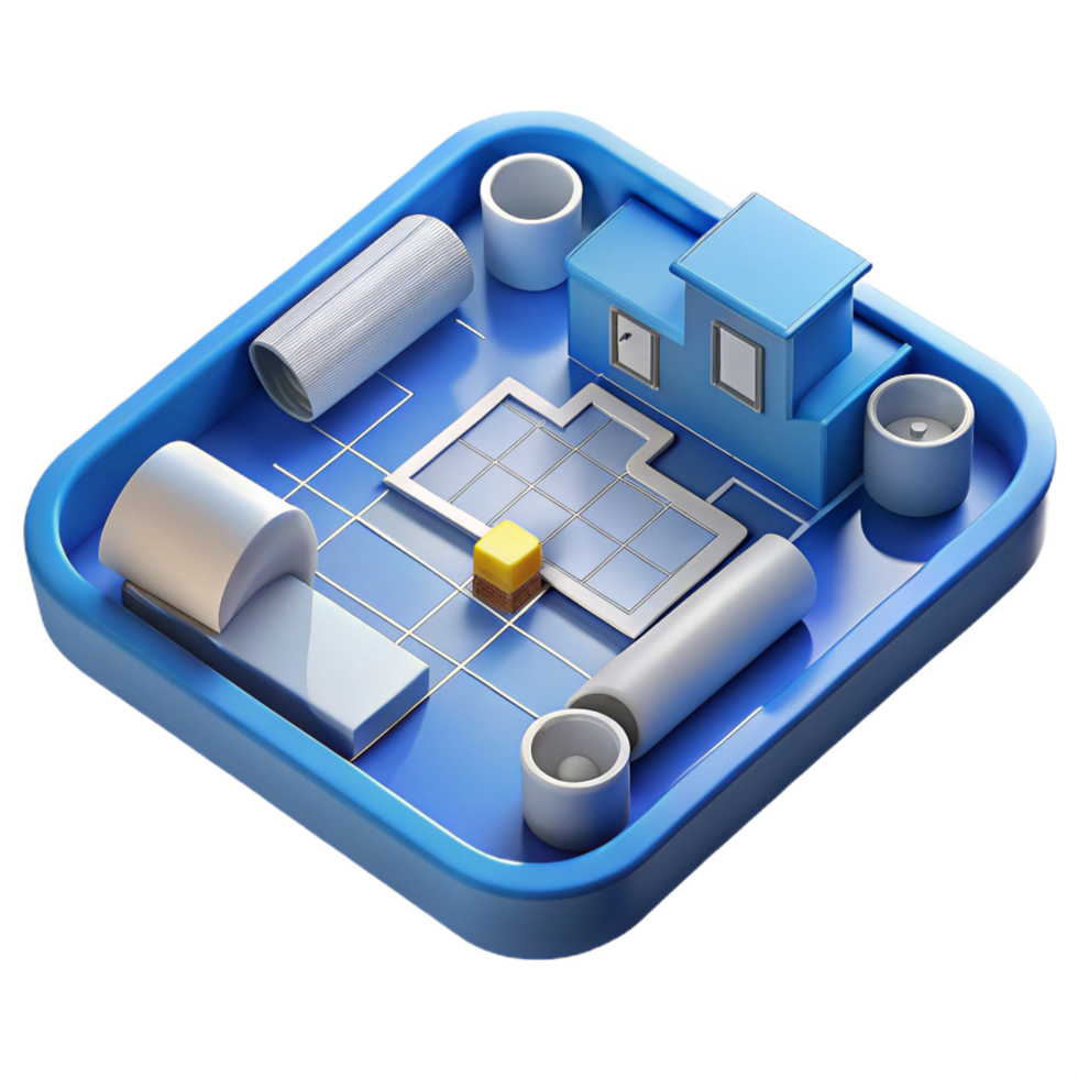hypnotic exemplary Blueprint of a floor plan NO BACKGROUND with Transparent Background. png