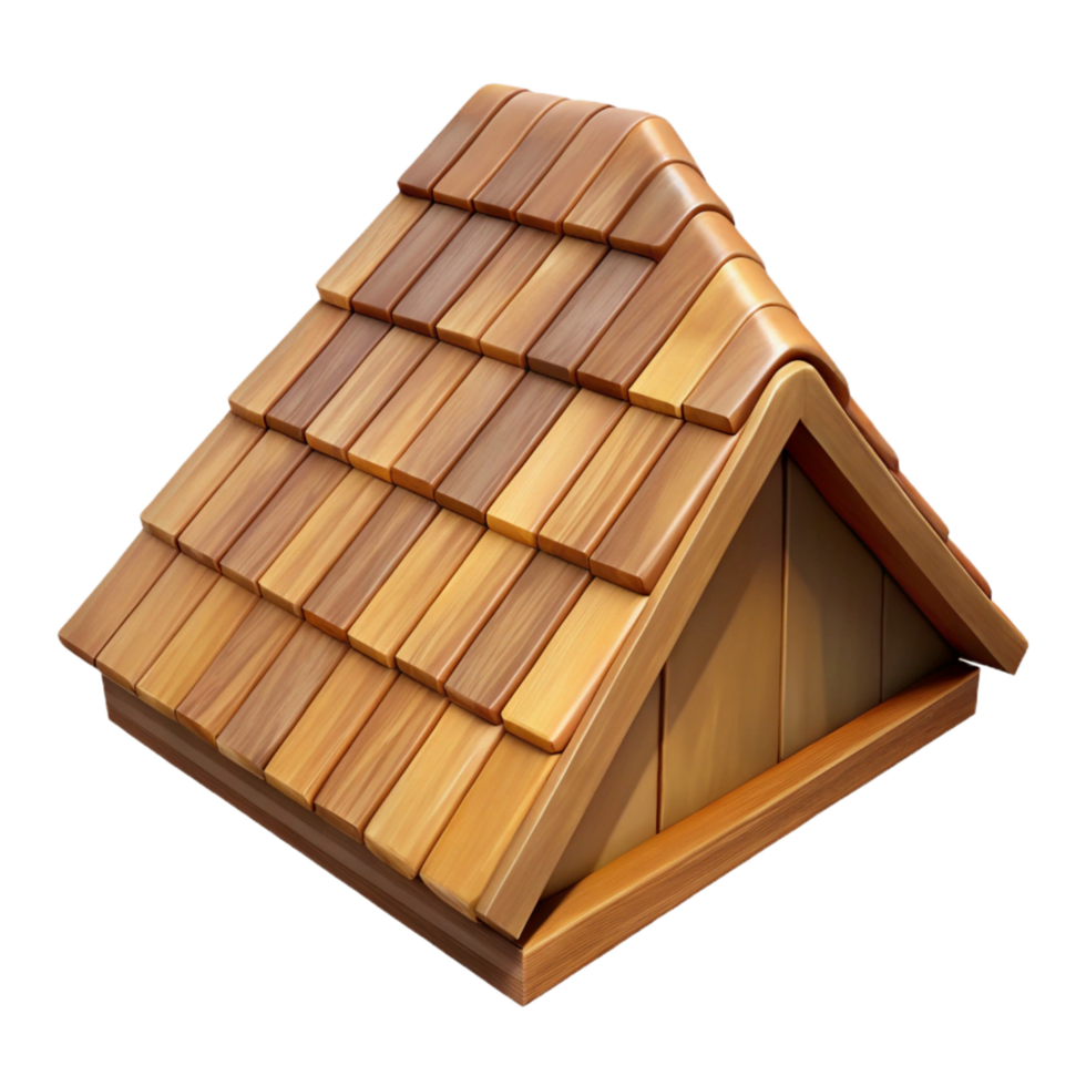 immaculate exceptional Wooden roof shingle, cedar wood, NO BACKGROUND with Transparent Background. png
