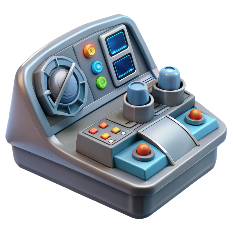 extraordinary signature Detailed model of a spaceship cockpit control panel NO BACKGROUND with Transparent Background. png
