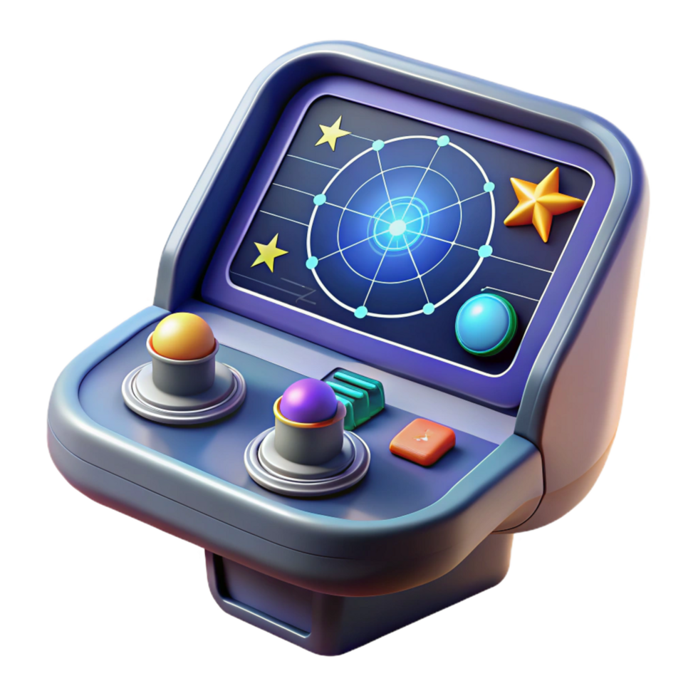 picturesque nordic Spaceship navigation console with holographic star chart. NO BACKGROUND with Transparent Background. handcrafted png