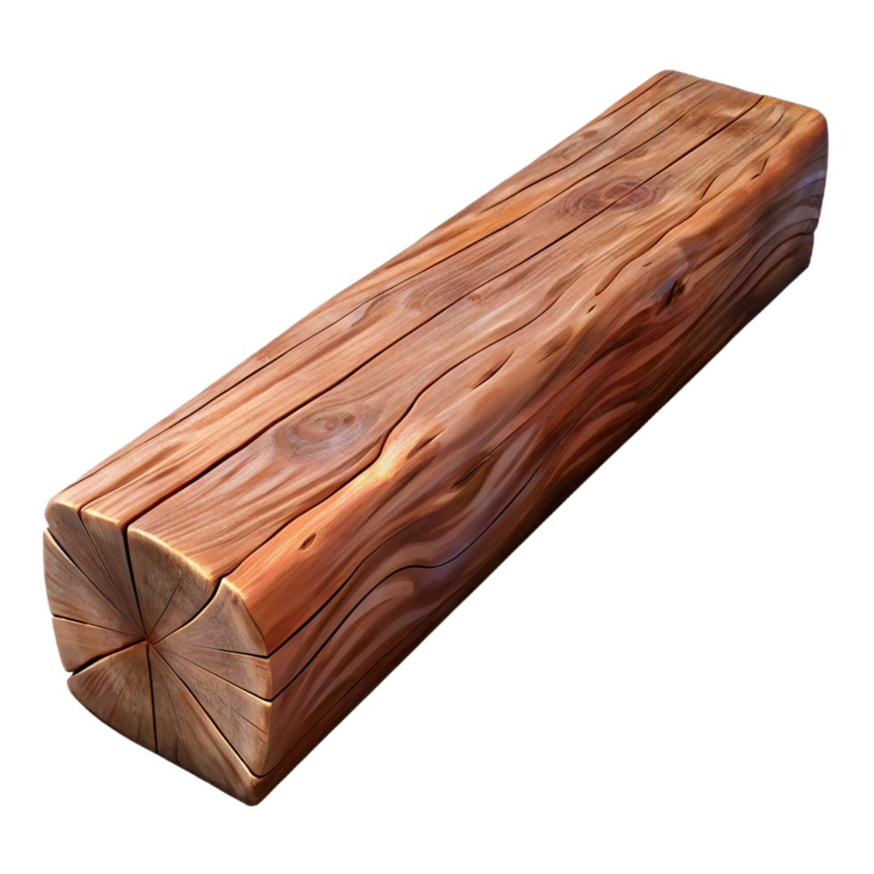 exquisite intense traditional Wooden beam, weathered grain, NO BACKGROUND with Transparent Background. authentic png