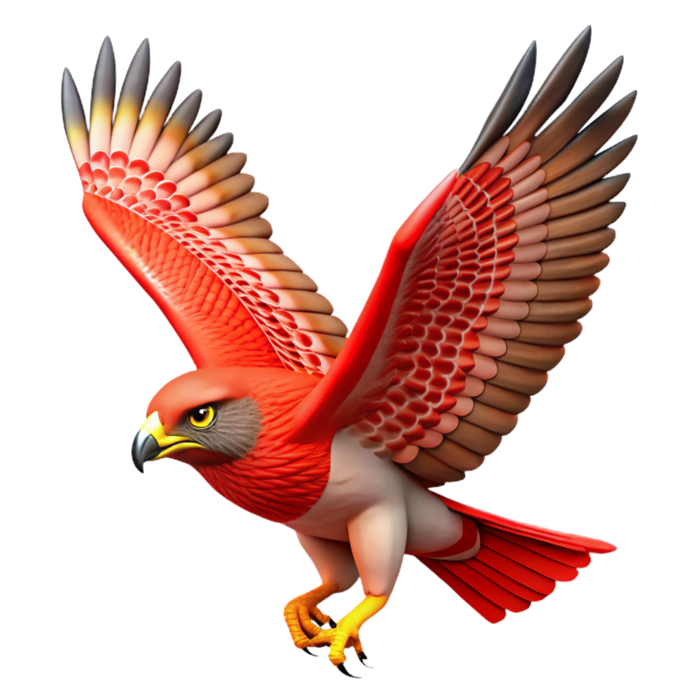 unparalleled avant-garde A soaring red-tailed hawk, NO BACKGROUND with Transparent Background. genuine png