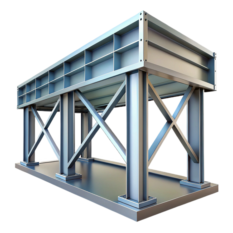 timeless traditional Industrial warehouse steel beam, NO BACKGROUND with Transparent Background. ultra HD png