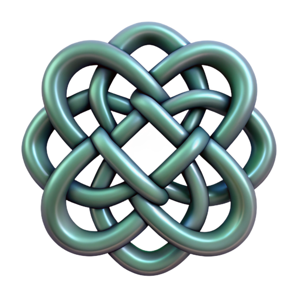 notable art deco Celtic Knot, intricate design, NO BACKGROUND with Transparent Background. luxury png