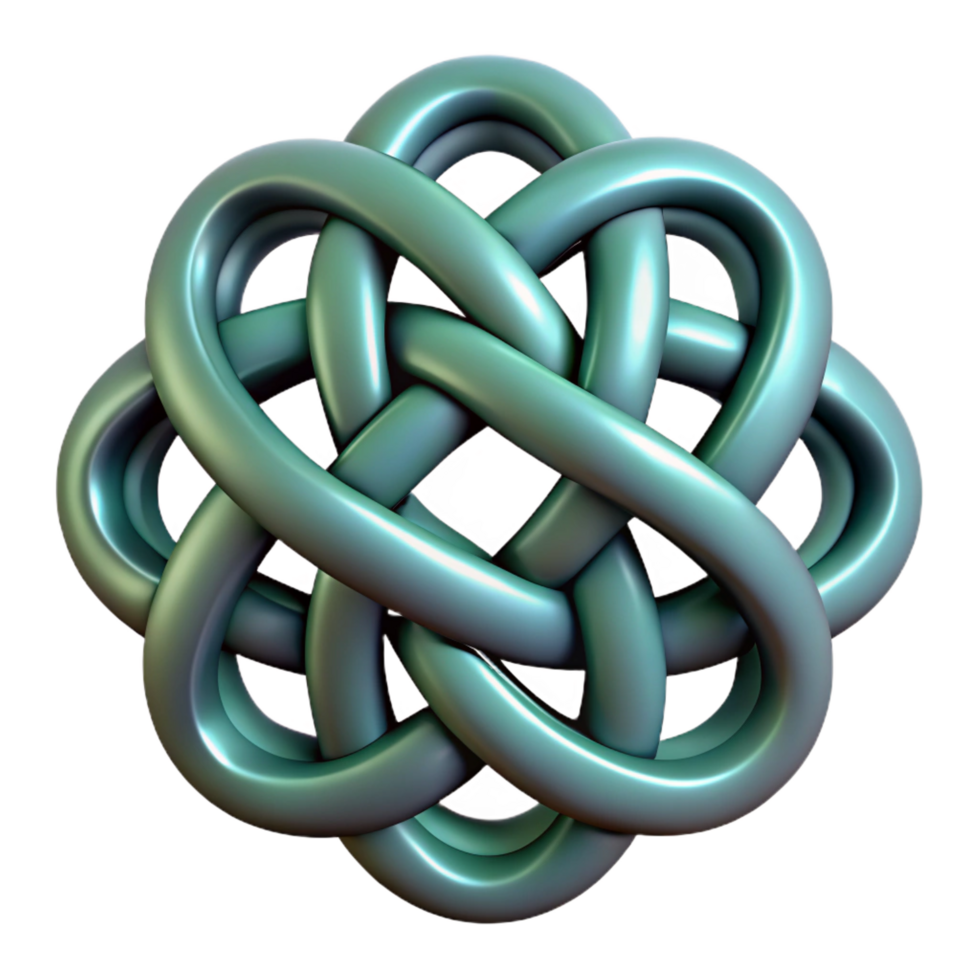gorgeous ethereal futuristic Celtic Knot, intricate design, NO BACKGROUND with Transparent Background. fine detail png