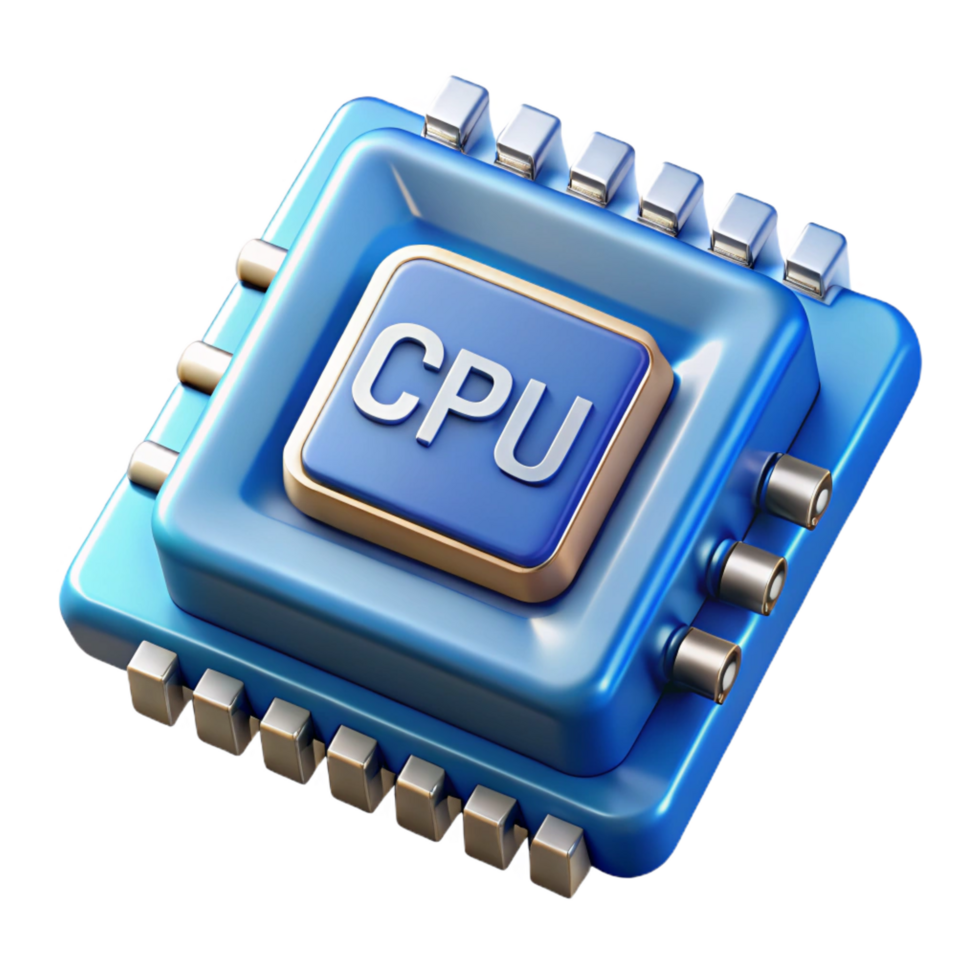 exemplary organic Computer processor, CPU, central processing unit NO BACKGROUND with Transparent Background. authentic png