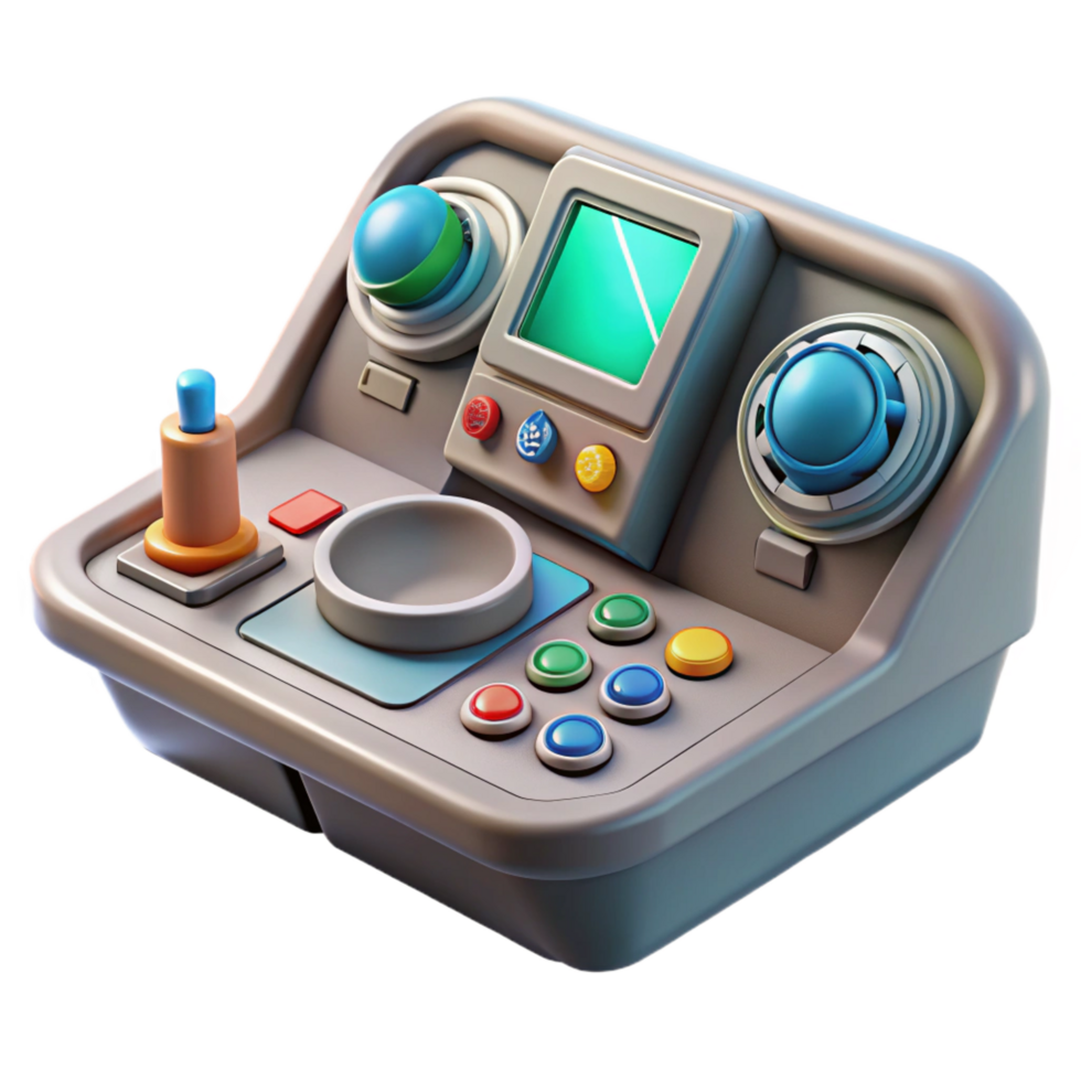 exceptional geometric Spaceship cockpit control panel, complex instrumentation, illuminated buttons. NO BACKGROUND with Transparent Background. 4K png