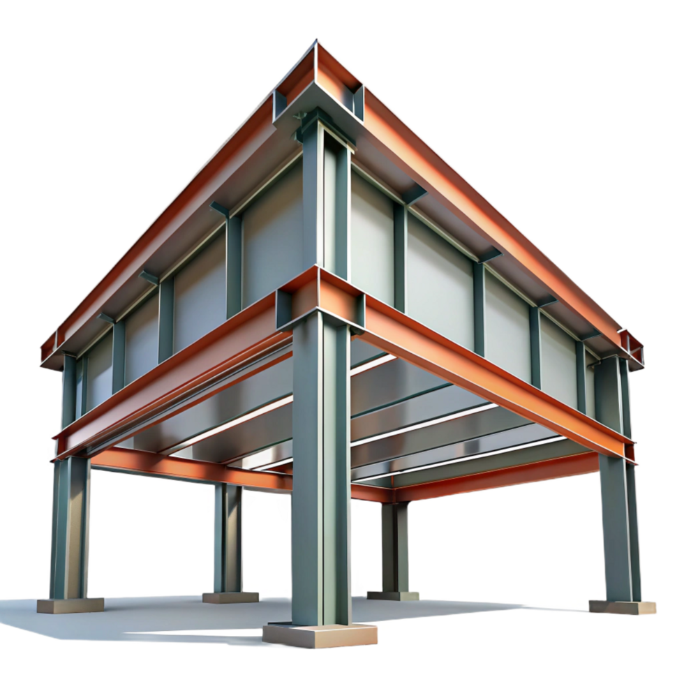 joyful pristine Industrial warehouse steel beam, NO BACKGROUND with Transparent Background. elite png