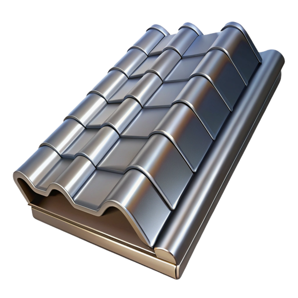 gorgeous standout Metal roofing shingle detail, NO BACKGROUND with Transparent Background. png