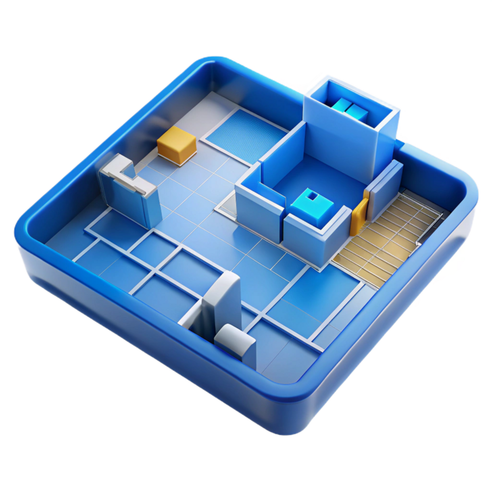 hypnotic acclaimed Blueprint of a floor plan NO BACKGROUND with Transparent Background. png