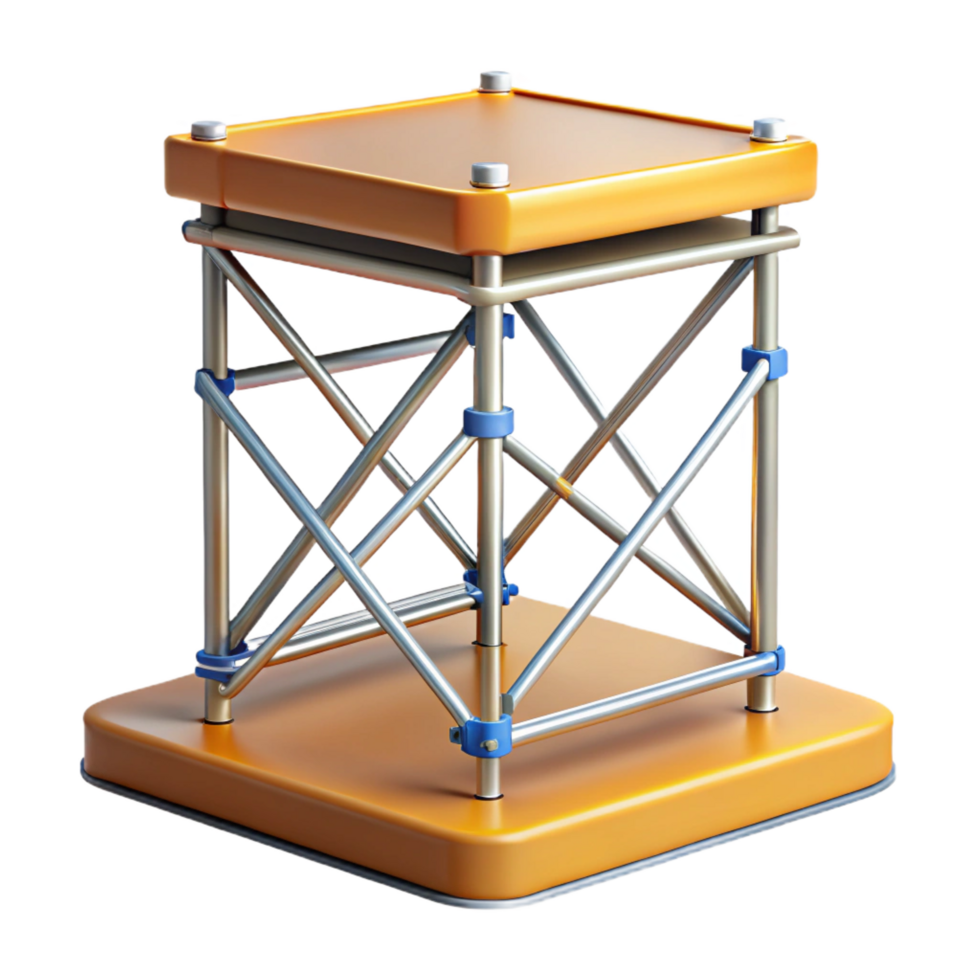 dramatic serene Scaffolding platform NO BACKGROUND with Transparent Background. expertly shot png