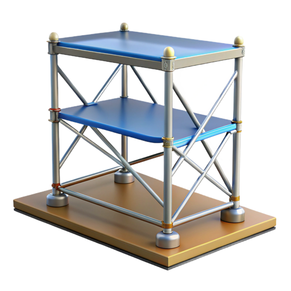 beautiful intense urban Scaffolding platform NO BACKGROUND with Transparent Background. high resolution png