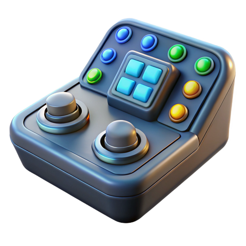 picturesque avant-garde Spaceship control panel with illuminated buttons. NO BACKGROUND with Transparent Background. professional png