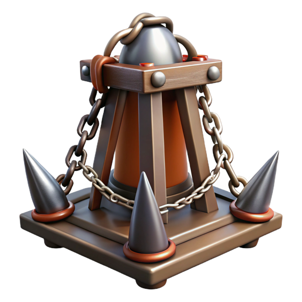 melancholic immaculate A stylized, iron maiden torture device. NO BACKGROUND with Transparent Background. top-tier png