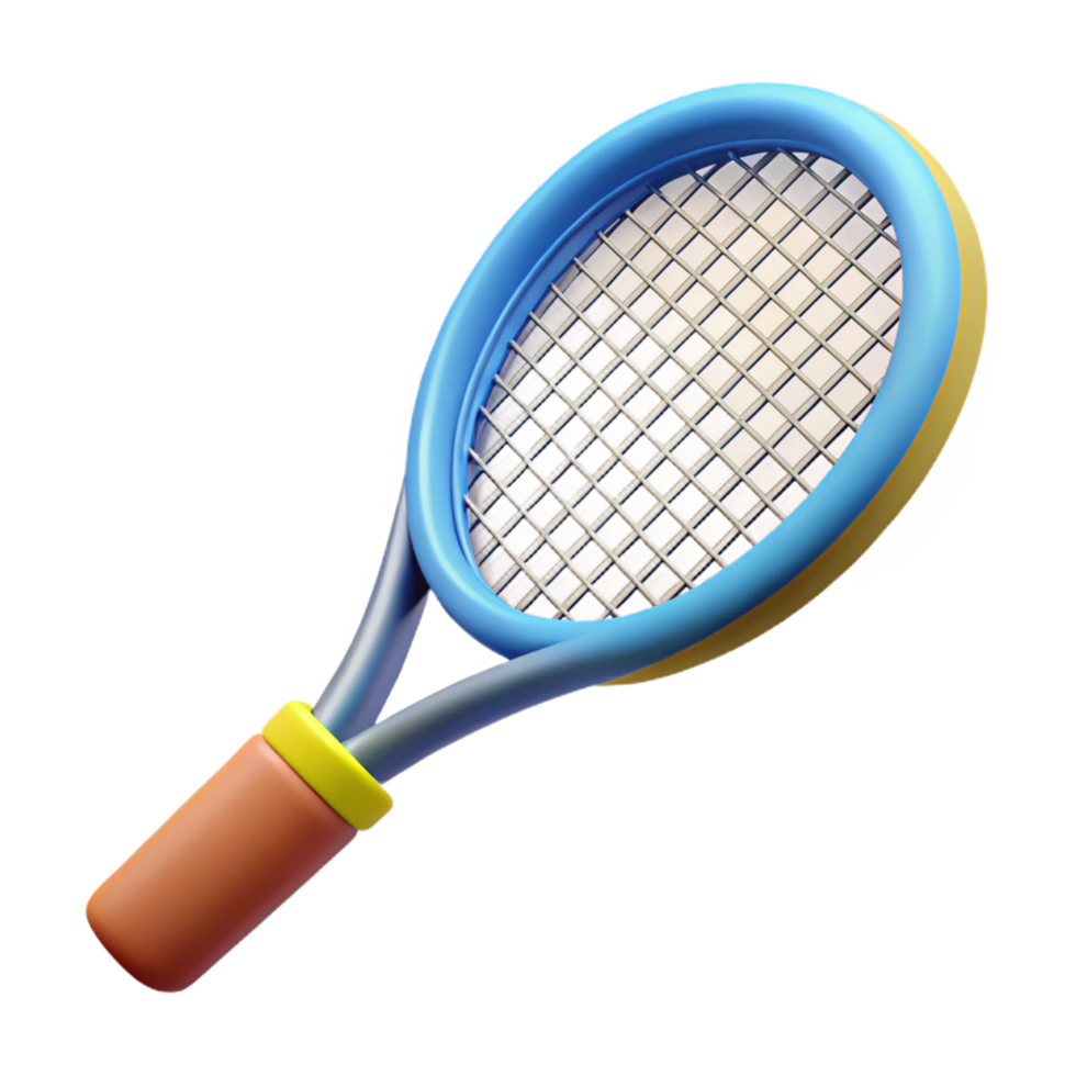 signature industrial A tennis racket, NO BACKGROUND with Transparent Background. premium png