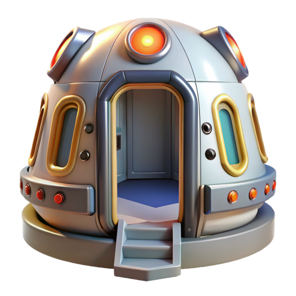 remarkable avant-garde Spaceship airlock, airtight doors, warning lights. NO BACKGROUND with Transparent Background. luxury png