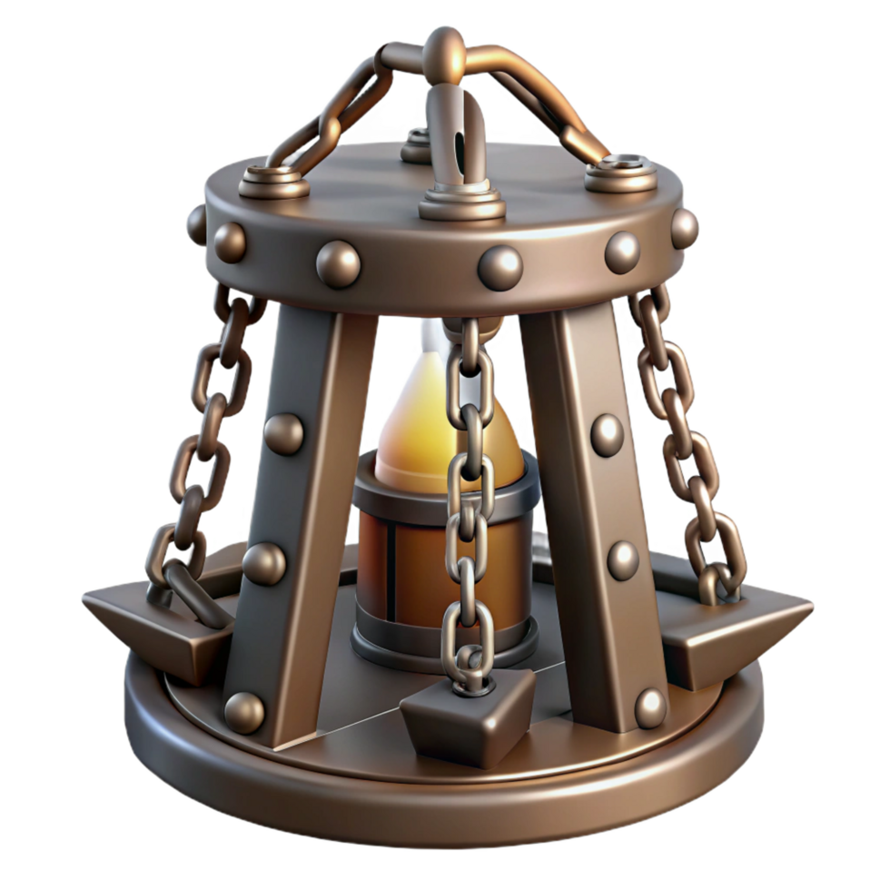 hypnotic dramatic geometric A stylized, iron maiden torture device. NO BACKGROUND with Transparent Background. flawless png