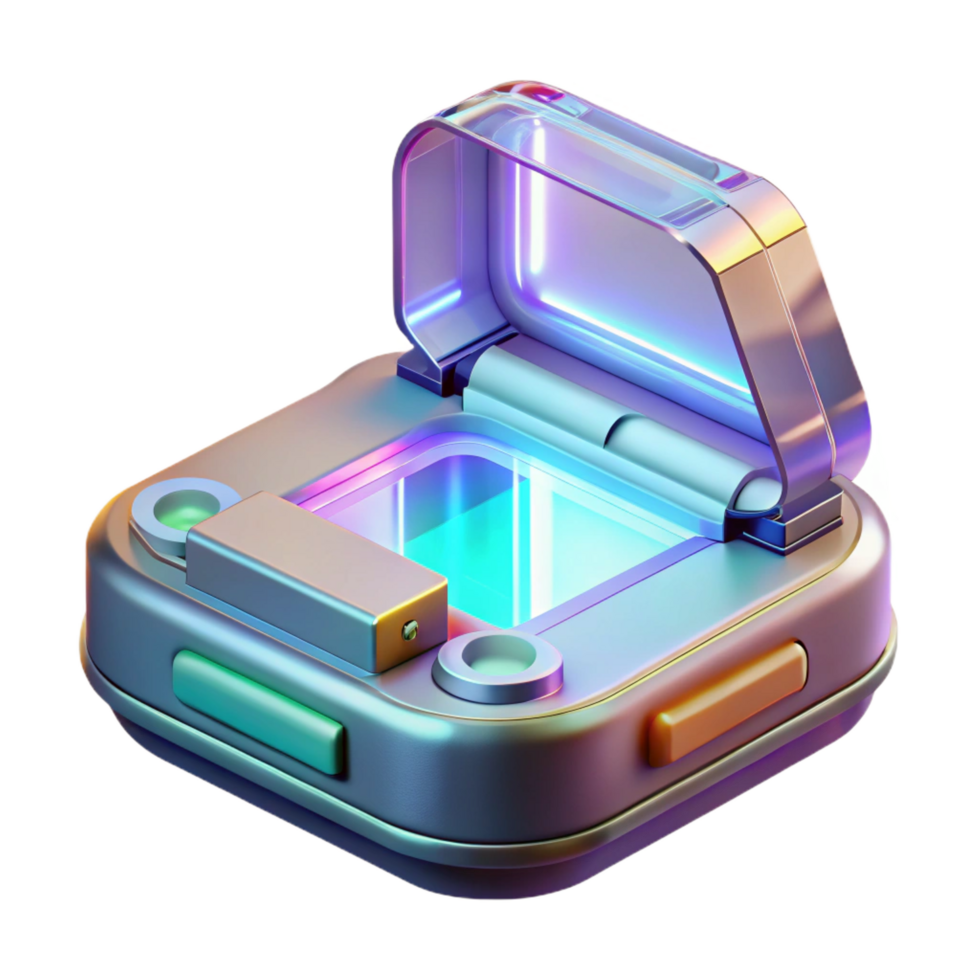 magnificent unforgettable Futuristic communication device with a holographic display. NO BACKGROUND with Transparent Background. png