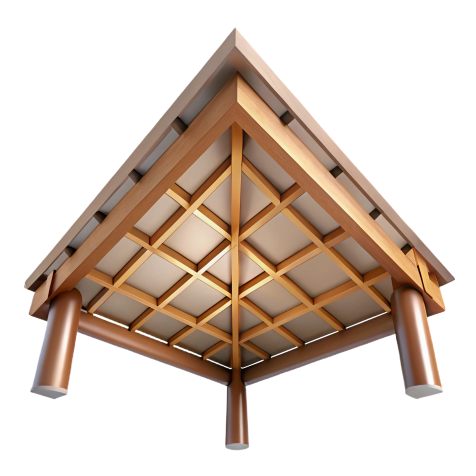 splendid geometric Ceiling rafter detail, NO BACKGROUND with Transparent Background. authentic png