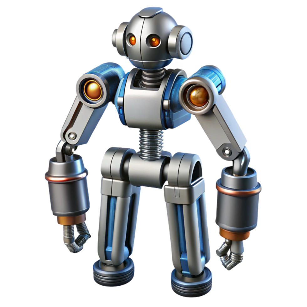radiant coveted Robotic exoskeleton with hydraulic pistons. NO BACKGROUND with Transparent Background. png