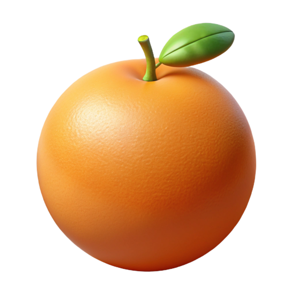 ethereal breathtaking A single, ripe orange. NO BACKGROUND with Transparent Background. studio quality png