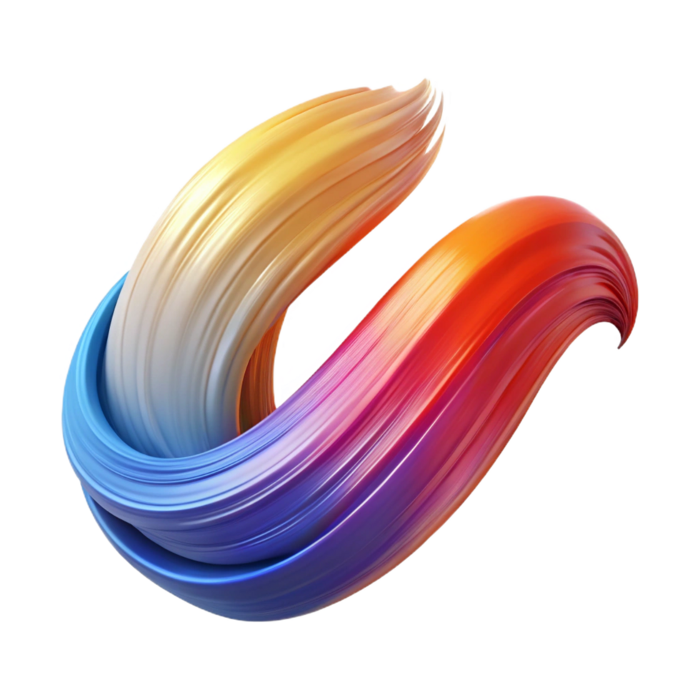 spectacular peaceful avant-garde A stylized abstract brush stroke. NO BACKGROUND with Transparent Background. 8K png