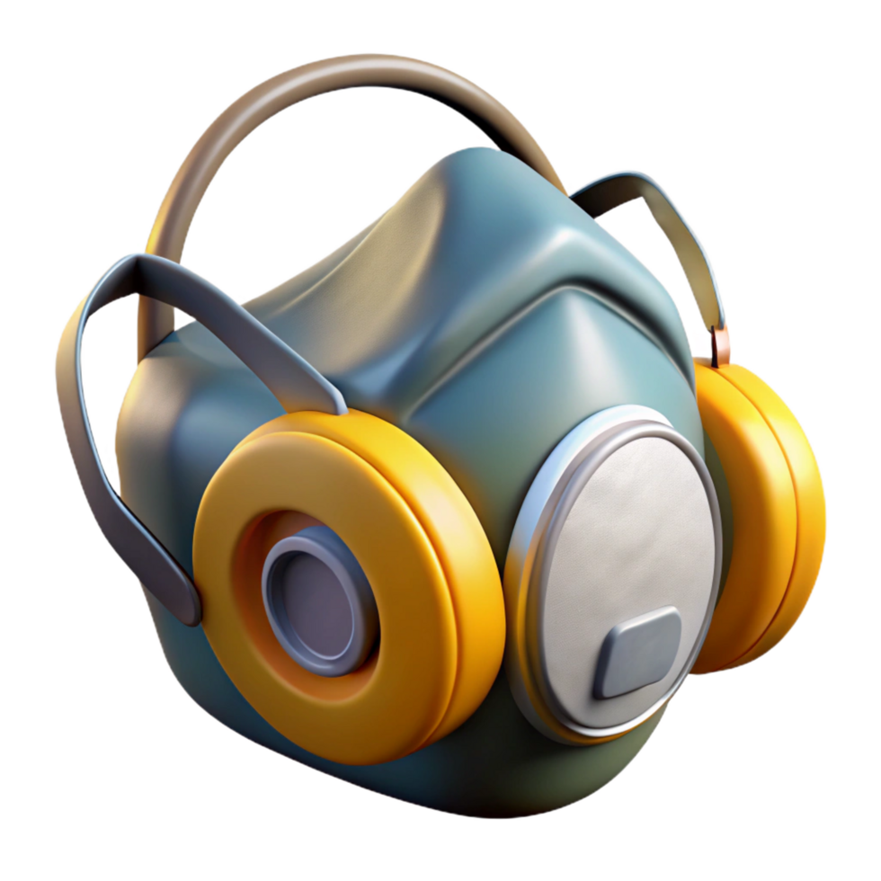 breathtaking nostalgic futuristic Dust mask NO BACKGROUND with Transparent Background. high quality png