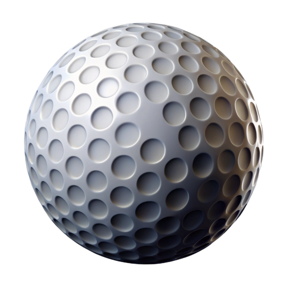 pristine coveted Golf ball, dimpled surface, NO BACKGROUND with Transparent Background. png