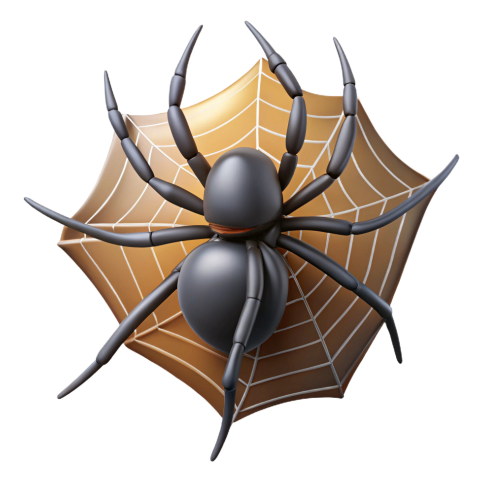 energetic beautiful Spider spinning a web just the spider NO BACKGROUND with Transparent Background. impeccable png