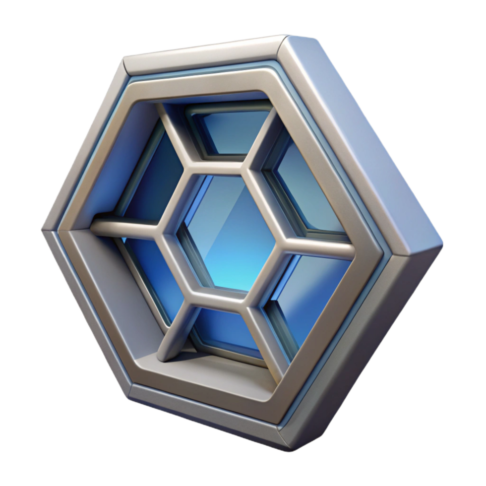 fascinating classic Spaceship window with hexagonal panes. NO BACKGROUND with Transparent Background. original png
