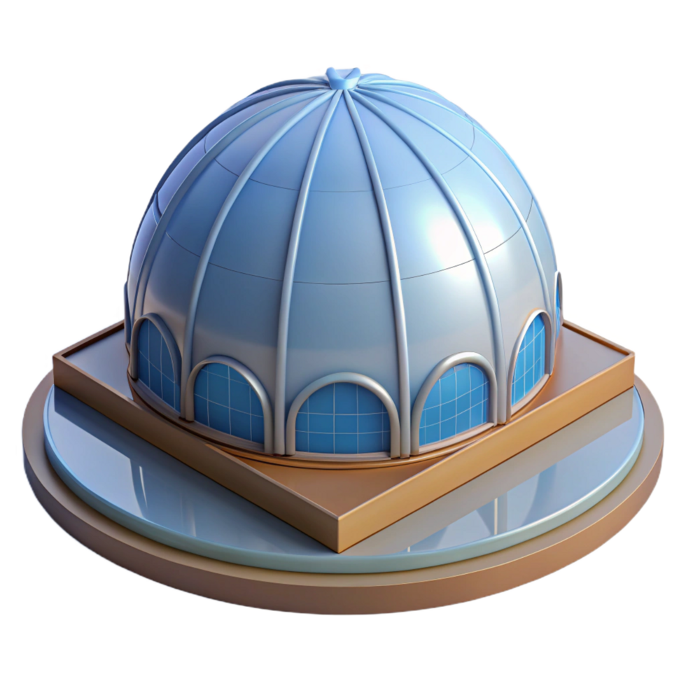 spectacular creative Architectural model of a dome NO BACKGROUND with Transparent Background. 8K png