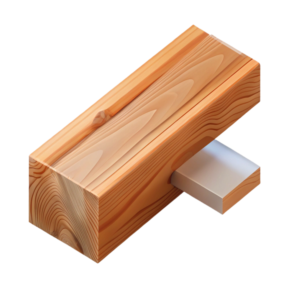 inspired coastal Wooden beam cross-section, NO BACKGROUND with Transparent Background. studio quality png