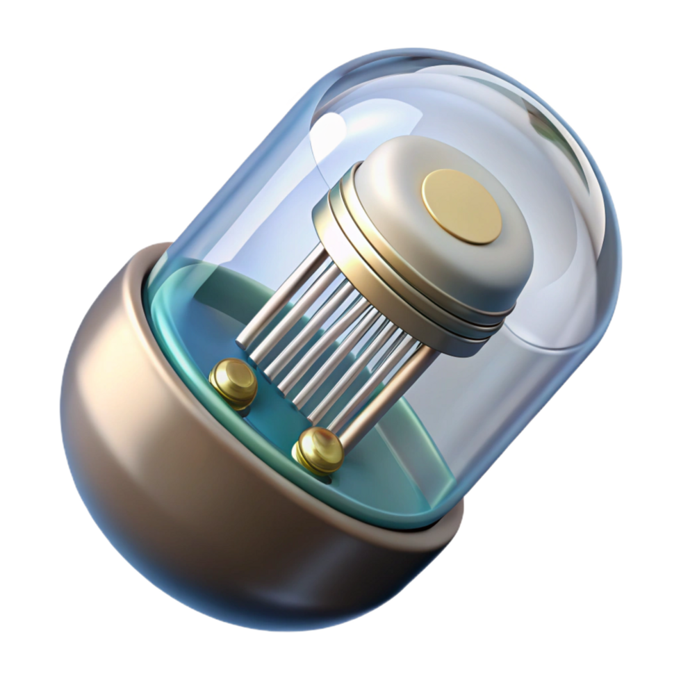 enchanting urban High-tech medical implant with bio-sensors NO BACKGROUND with Transparent Background. genuine png
