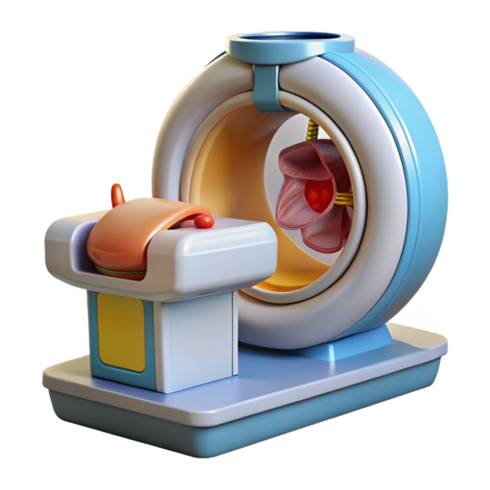 glorious rare Medical scanner displaying internal organs, NO BACKGROUND with Transparent Background. png