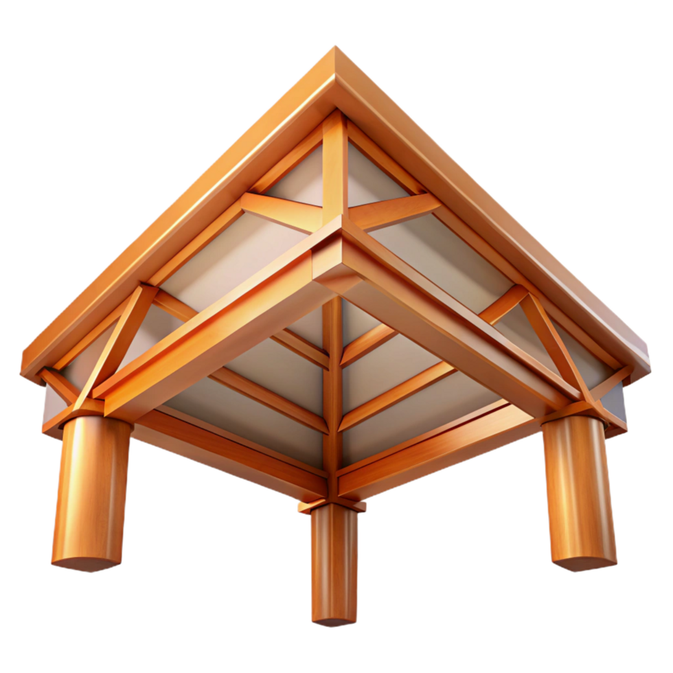 magnificent energetic mid-century Ceiling rafter detail, NO BACKGROUND with Transparent Background. premium png