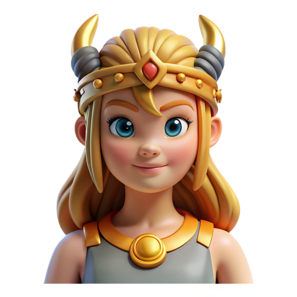 vibrant coveted Freyja, Norse goddess of love, NO BACKGROUND with Transparent Background. png