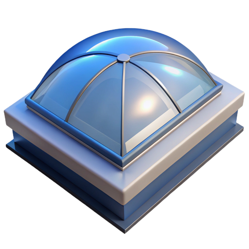 remarkable renaissance Architectural rendering of a skylight NO BACKGROUND with Transparent Background. premium png