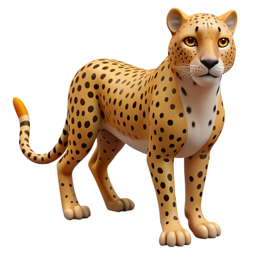 vibrant organic A stalking cheetah, NO BACKGROUND with Transparent Background. elite png