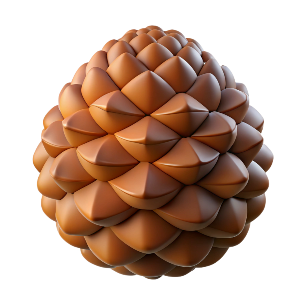 elegant exemplary A single closed pine cone NO BACKGROUND with Transparent Background. png