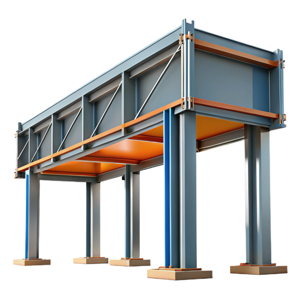 gorgeous passionate avant-garde Industrial warehouse steel beam, NO BACKGROUND with Transparent Background. handcrafted png