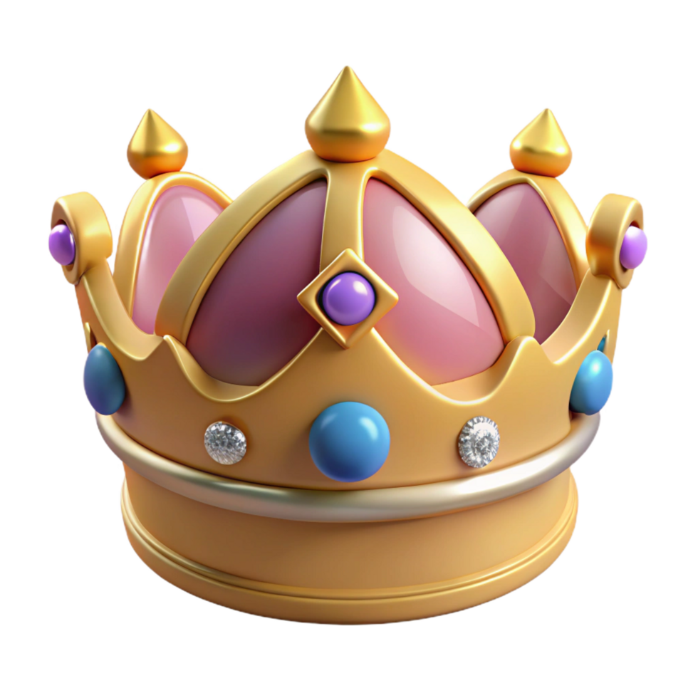 vibrant dramatic urban A stylized crown with intricate jewels. NO BACKGROUND with Transparent Background. masterfully captured png