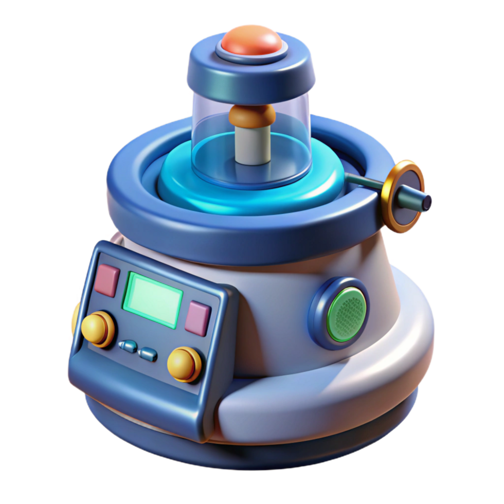 glorious surreal Advanced scientific instrument with digital display NO BACKGROUND with Transparent Background. masterfully captured png