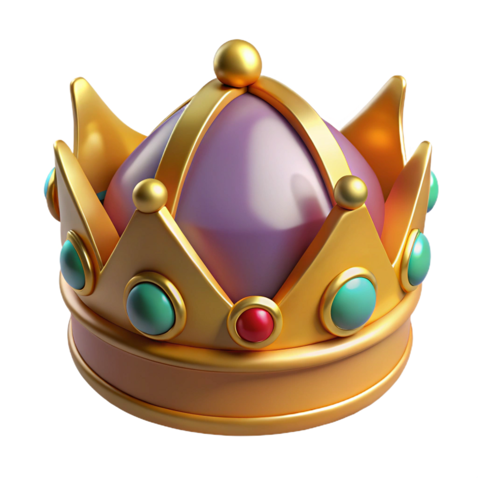 calm alluring Crown, jeweled and ornate, NO BACKGROUND with Transparent Background. elite png