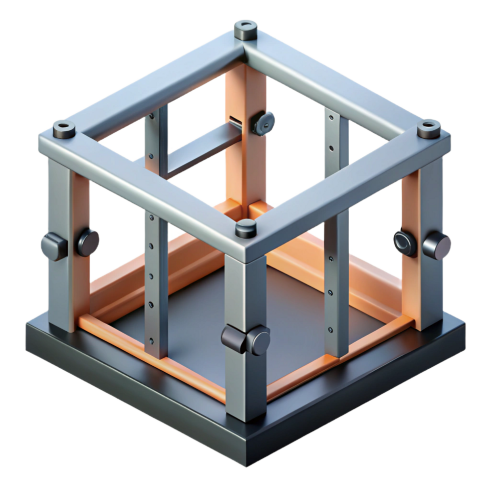 exemplary minimalist Wall stud framing detail, NO BACKGROUND with Transparent Background. impeccable png