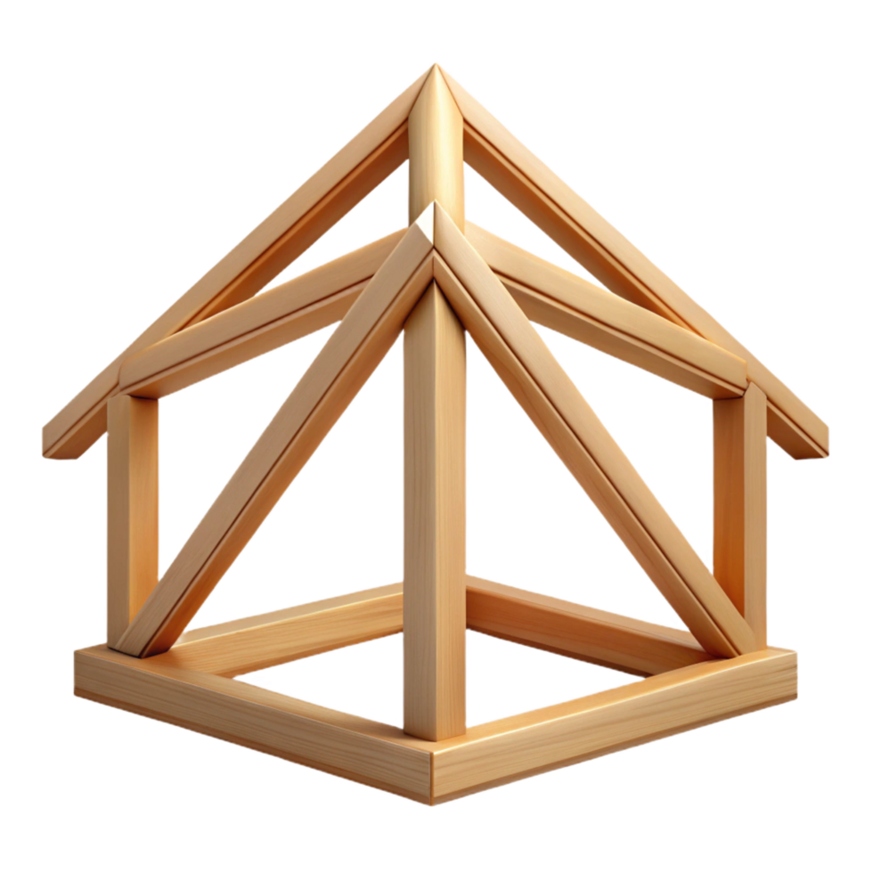 exquisite coveted Wooden truss, traditional construction, NO BACKGROUND with Transparent Background. png