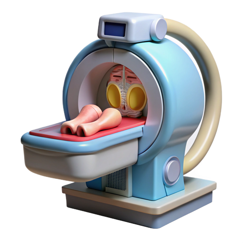 elegant distinctive Medical scanner displaying internal organs, NO BACKGROUND with Transparent Background. png