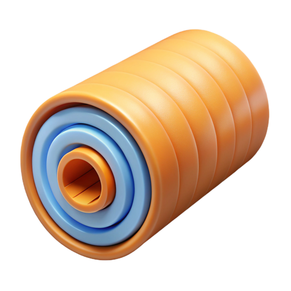 serene calm abstract Roll of insulation NO BACKGROUND with Transparent Background. original png