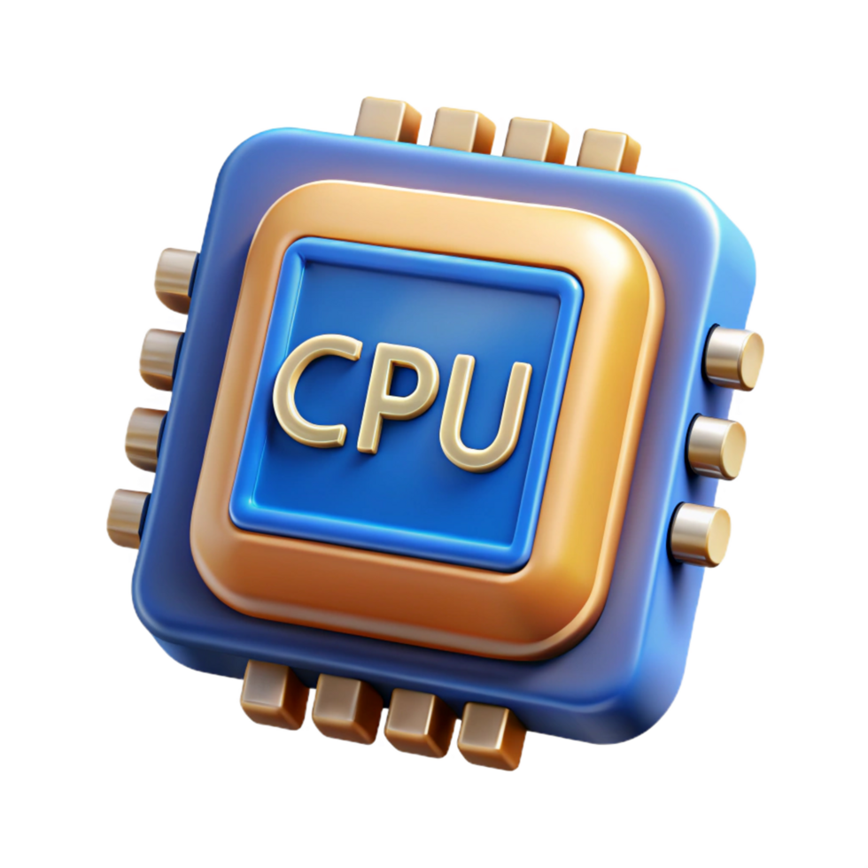 exquisite timeless Computer processor, CPU, central processing unit NO BACKGROUND with Transparent Background. png