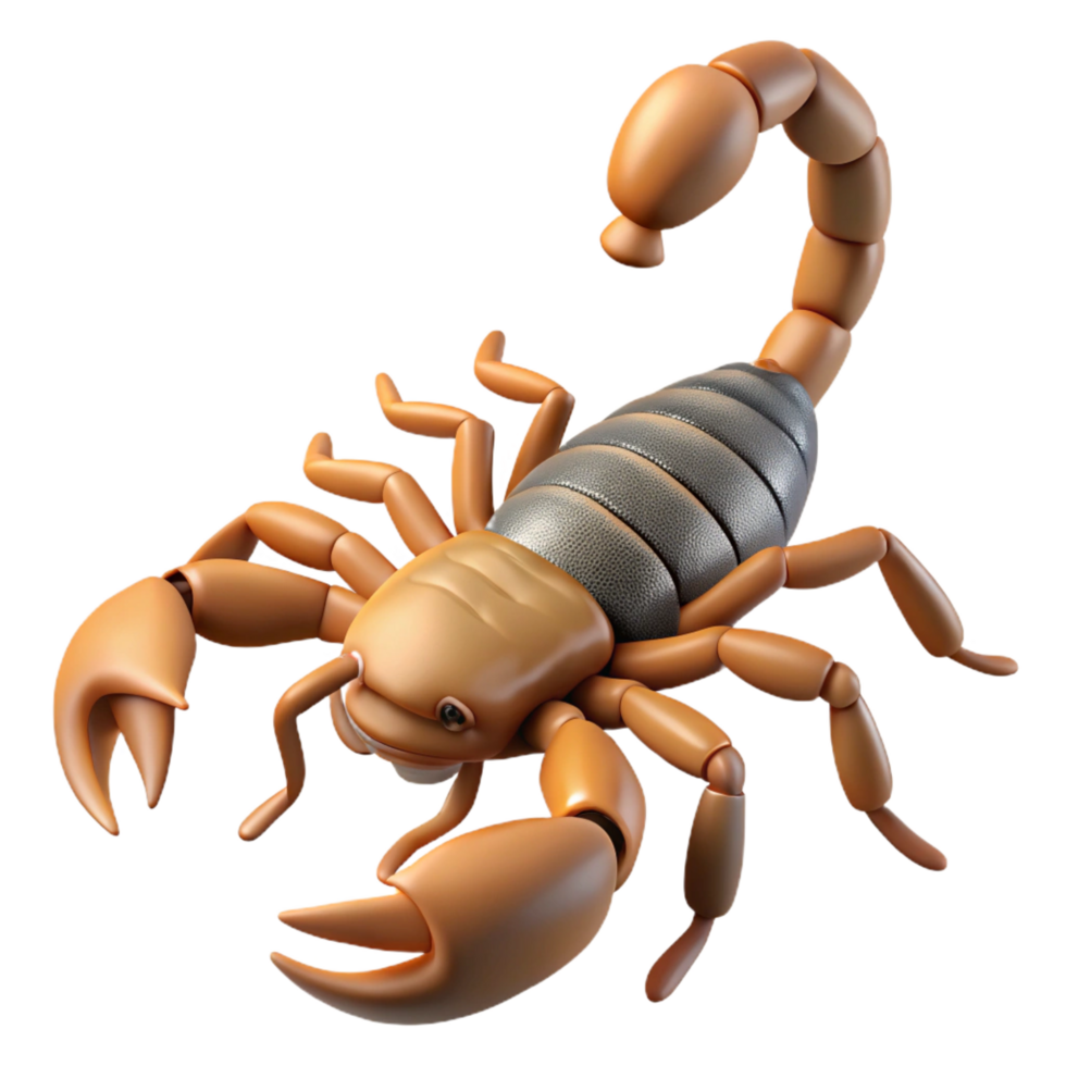 fascinating unparalleled A close-up of a scorpion NO BACKGROUND with Transparent Background. png